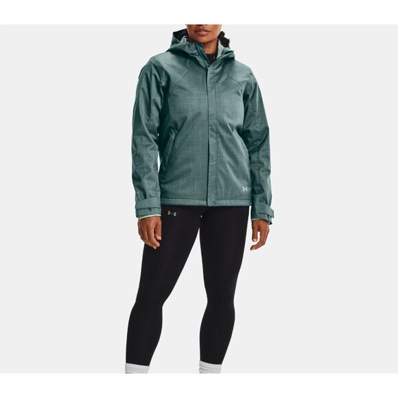 Womens Under Armour Small Jacket 3 In 1 Full Zip Nylon Fleece Snowboarding Ski - Picture 4 of 8